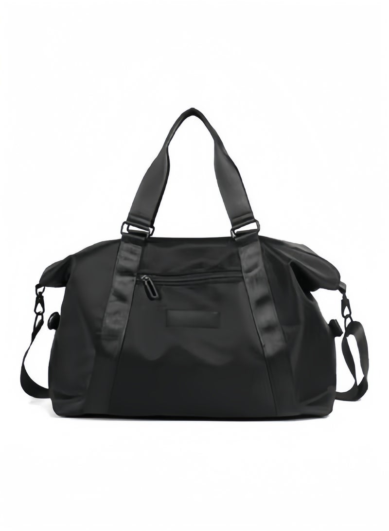 حقيبة بسيطة، حقائب يد ذات سعة كبيرة بلون موحد، حقيبة يد للسفر، حقائب أمتعة رياضية يمكن فصلها عن الجافة والرطبة - Image 1